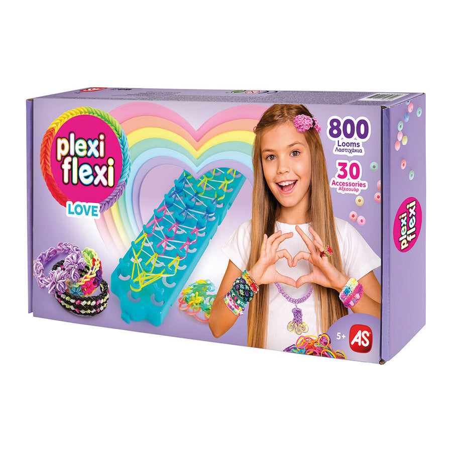 AS Plexi Flexi Love Αργαλειός Με 800 Λαστιχάκια & 30 Αξεσουάρ (1080-25574) - Fun Planet