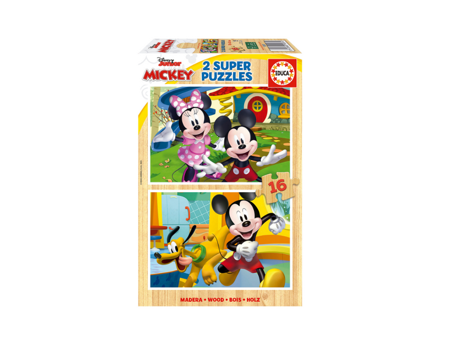 Educa Παζλ Ξύλινο 2x16 Mickey & Minnie  (19287) - Fun Planet