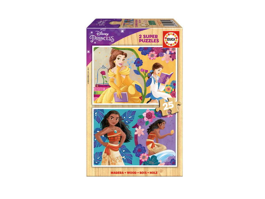 Educa Παζλ Ξύλινο 2x25 Disney Princess (19671)