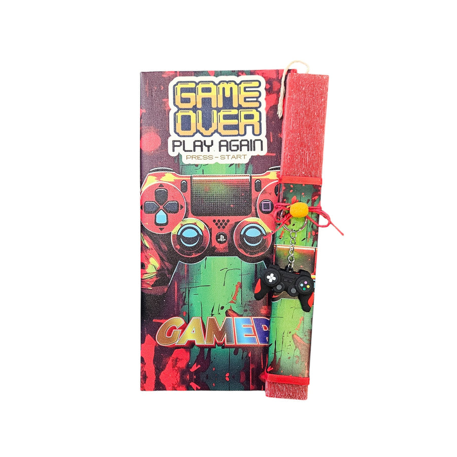 Λαμπάδα Αρωματική με Καμβά 30x15x2εκ και Μπρελόκ Play Again (K54) - Fun Planet