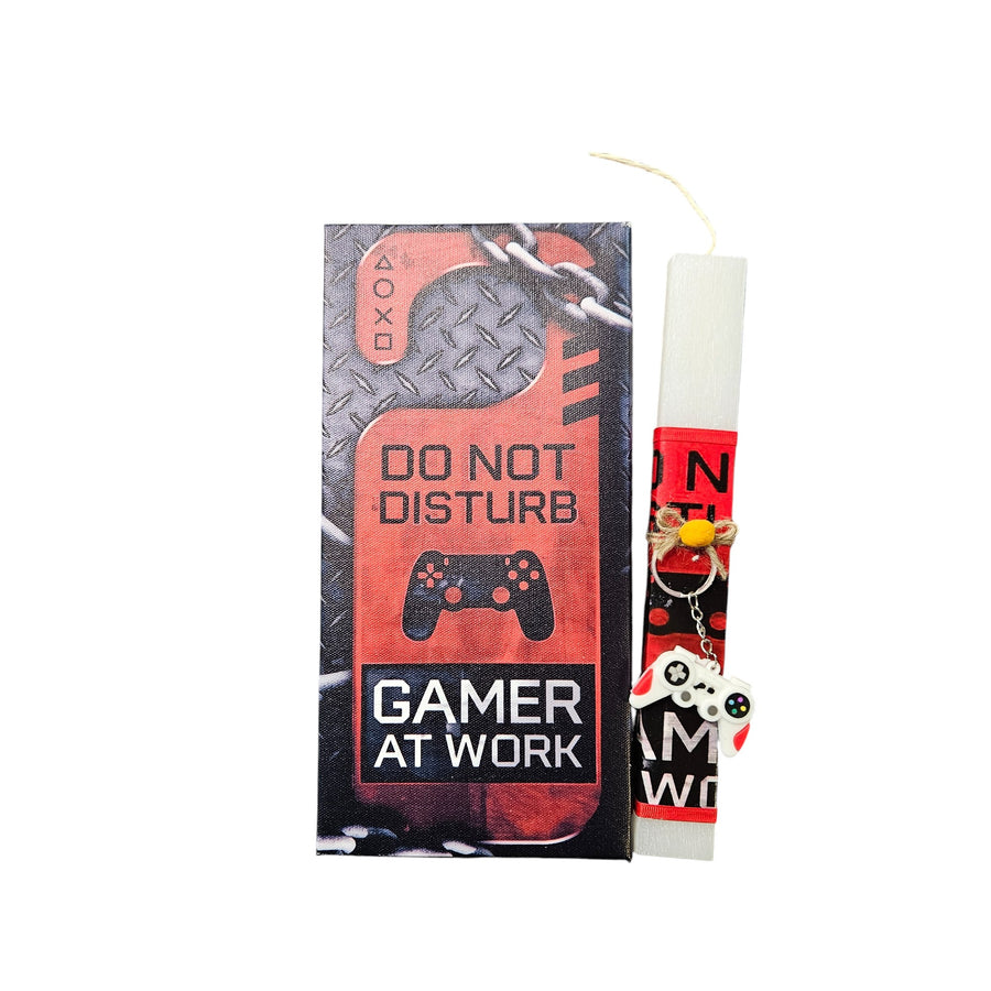 Λαμπάδα Αρωματική με Καμβά 30x15x2εκ Gamer At Work (K85) - Fun Planet