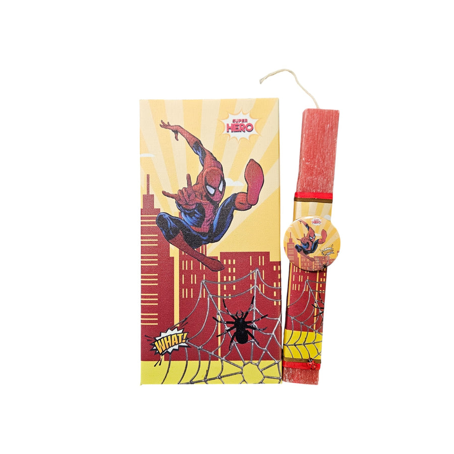 Λαμπάδα Αρωματική με Καμβά 30x15x2εκ Spider-Man (K81) - Fun Planet
