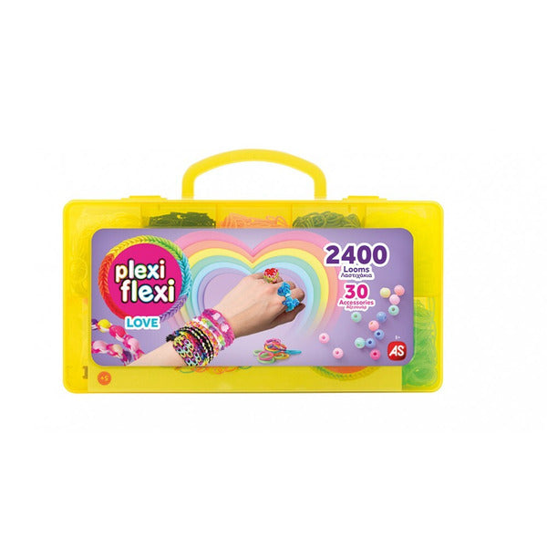 AS Plexi Flexi Love Θήκη Με 2400 Λαστιχάκια & 30 Αξεσουάρ (1080-25573) - Fun Planet