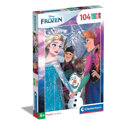 Παζλ Clementoni 104 Super Color Disney Frozen (1210-25742) - Fun Planet