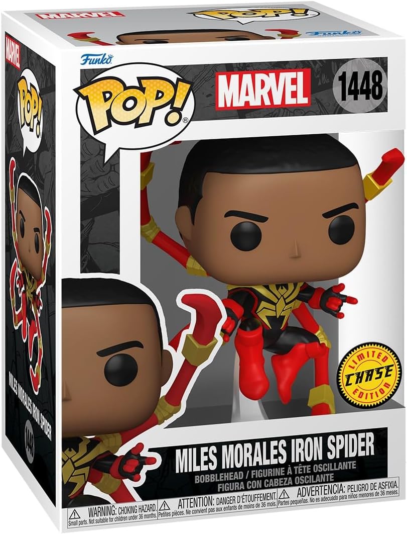 Funko Pop! Marvel: Spider-Man - Miles Morales Iron Spider #1448 Bobble-Head Vinyl Figure - Limited Edition Chase (83753) - Fun Planet