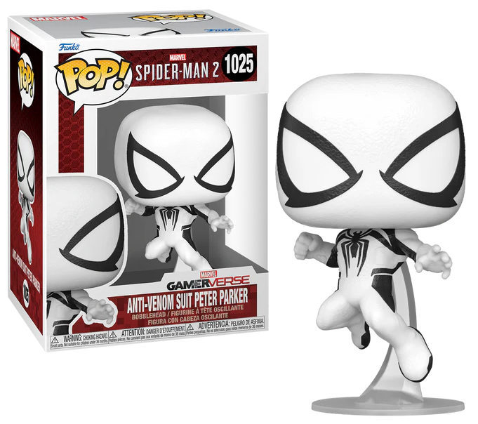 Funko Pop! Marvel: Spider-Man 2 Gamer Verse - Anti-Venom Suit Peter Parker #1025 Bobble-Head Vinyl Figure (80327) - Fun Planet
