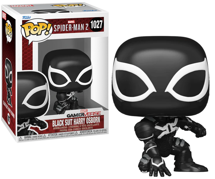 Funko Pop! Marvel: Spider-Man 2 Gamer Verse - Black Suit Harry Osborn #1027 Booble-Head Vinyl Figure (80328) - Fun Planet