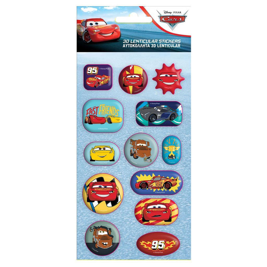 Αυτοκόλλητα Disney Cars 3D Lenticular 10x22εκ (563214) - Fun Planet