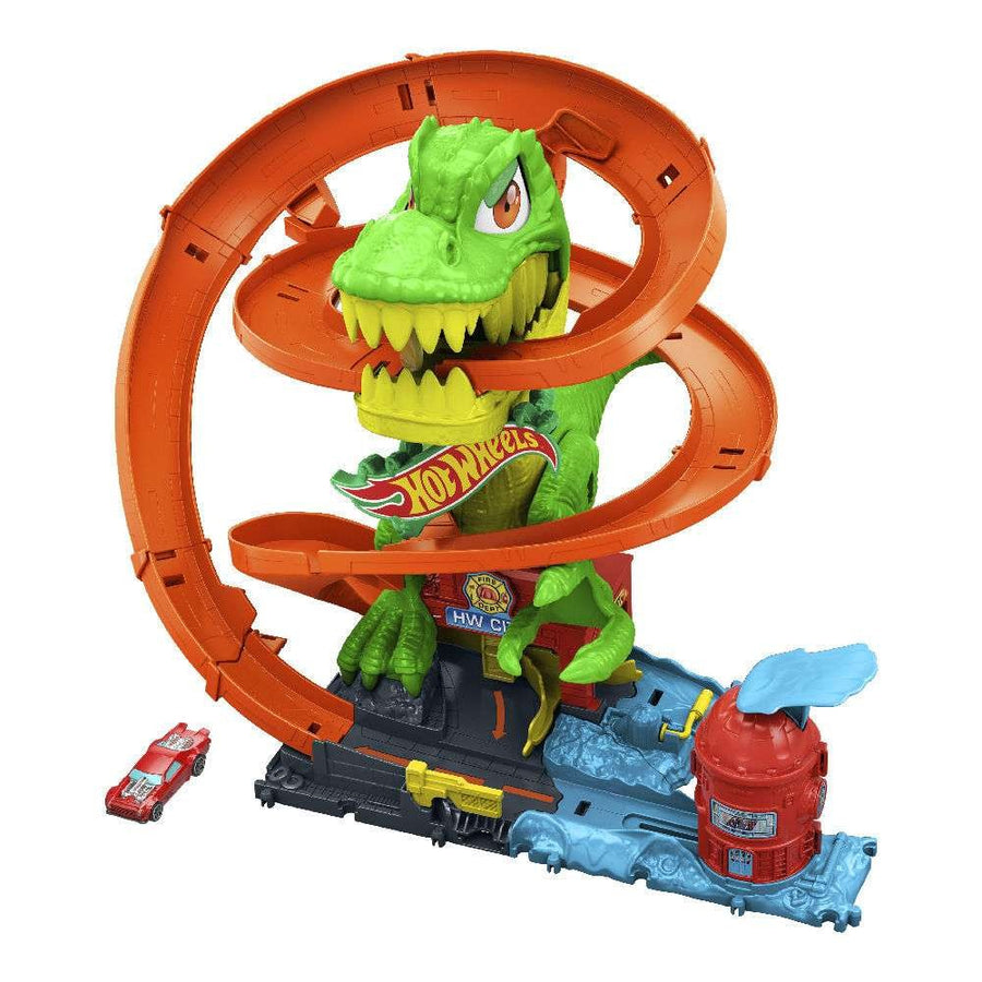 Hot Wheels City Πίστα T-Rex Πυροσβετικός Σταθμός (JBM73) - Fun Planet