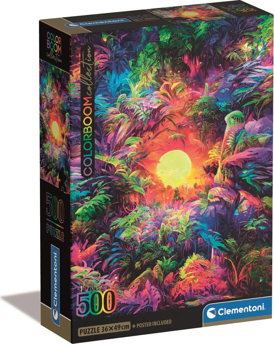 Clementoni Παζλ High Quality Collection Psychedelic Jungle Sunrise 500 τμχ - Compact Box (1220-35530) - Fun Planet