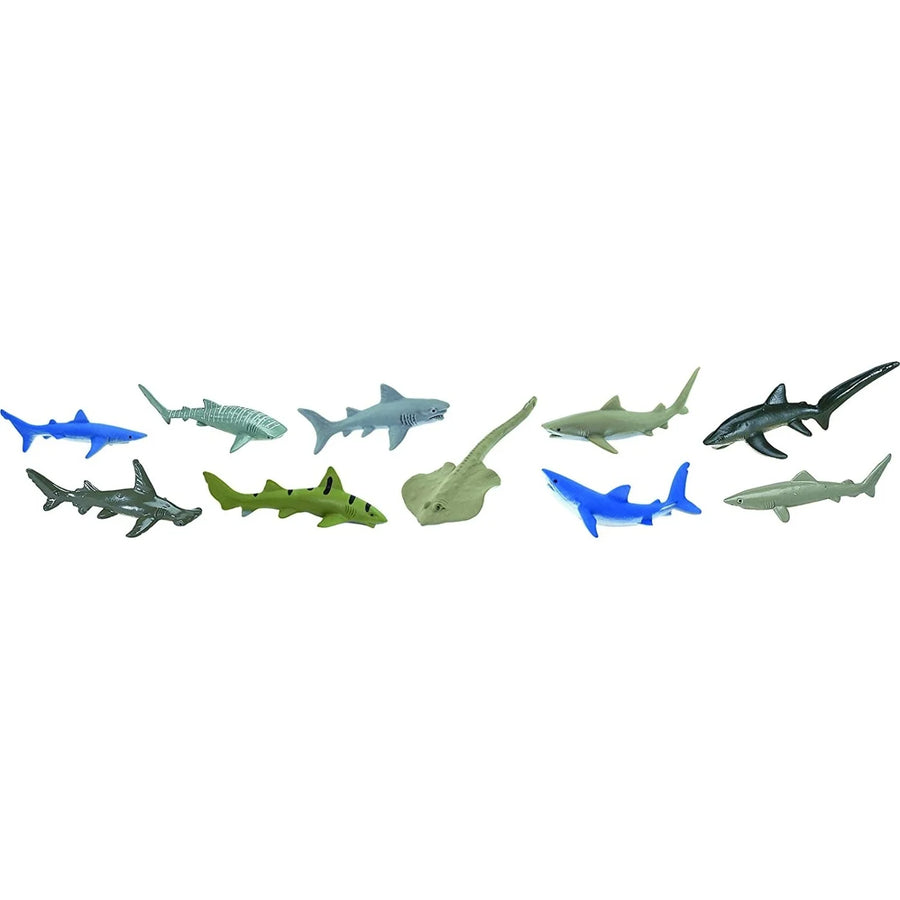 Toob Μινιατούρες Safari Sharks - Καρχαρίες 10 τεμάχια (SAFA697104) - Fun Planet