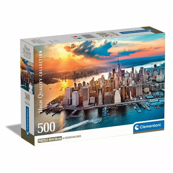 Clementoni Παζλ High Quality Collection New York 500 τμχ - Compact Box (1220-35543) - Fun Planet