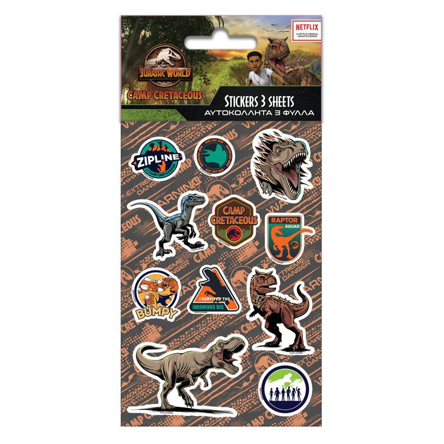 Αυτοκόλλητα Jurassic 8X12εκ 5 Φύλλα (570879) - Fun Planet