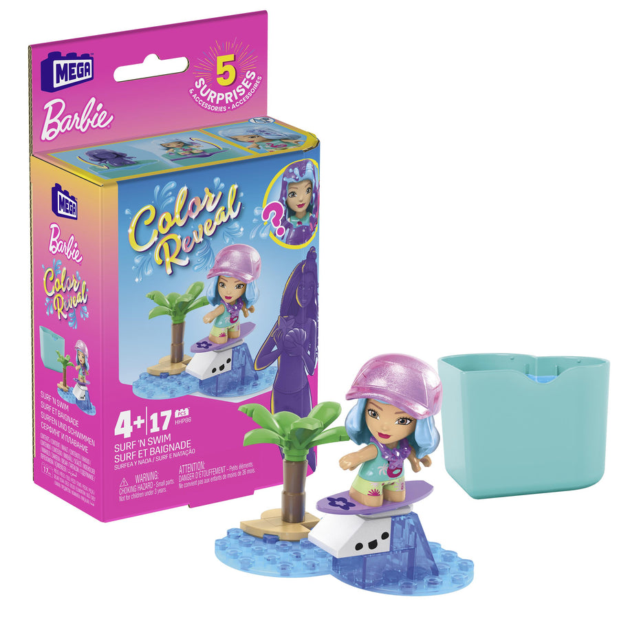 Mega Bloks Barbie Color Reveal Φιγούρα με Αξεσουάρ (HHP86) - Fun Planet