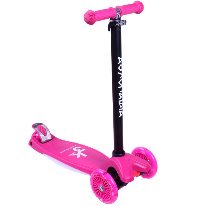 Αθλοπαιδιά 3τροχο Πατίνι Scooter Με Φωτιζόμενη Βάση Και Ροδάκια Φούξια (002.61215/FU) - Fun Planet