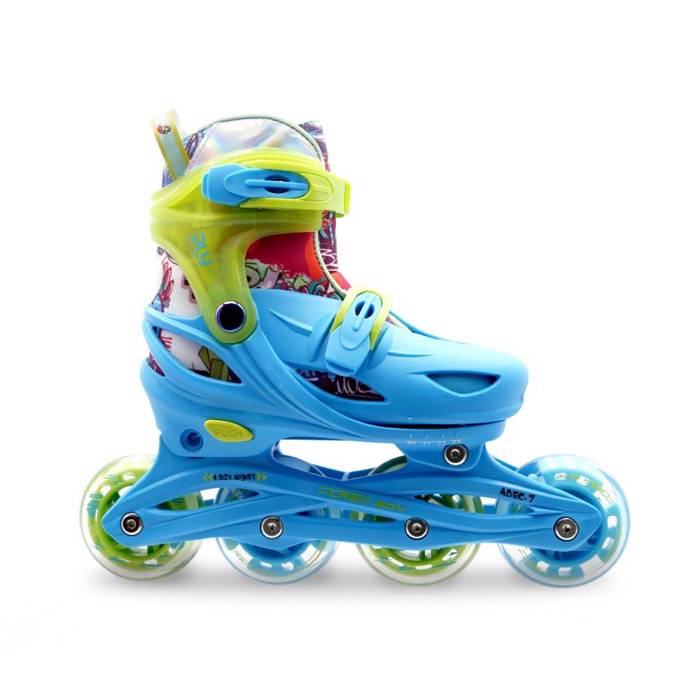 PLY Flash Boy Αυξομειούμενα Πατίνια Γαλάζιο Λάιμ (18.400901) - Fun Planet
