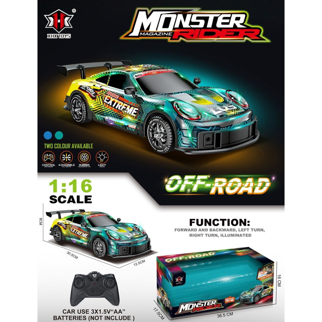 Τηλεκατευθυνόμενο Αυτοκίνητο 1:16 Porsche με Led Φωτισμό (000-40)