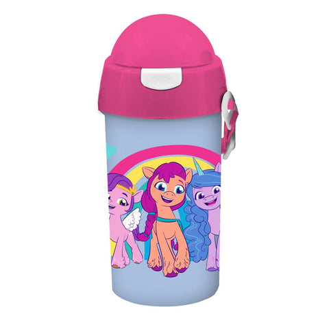 Παγούρι Πλαστικό My Little Pony 500ml Με Καλαμάκι 2 σχέδια (483117) - Fun Planet