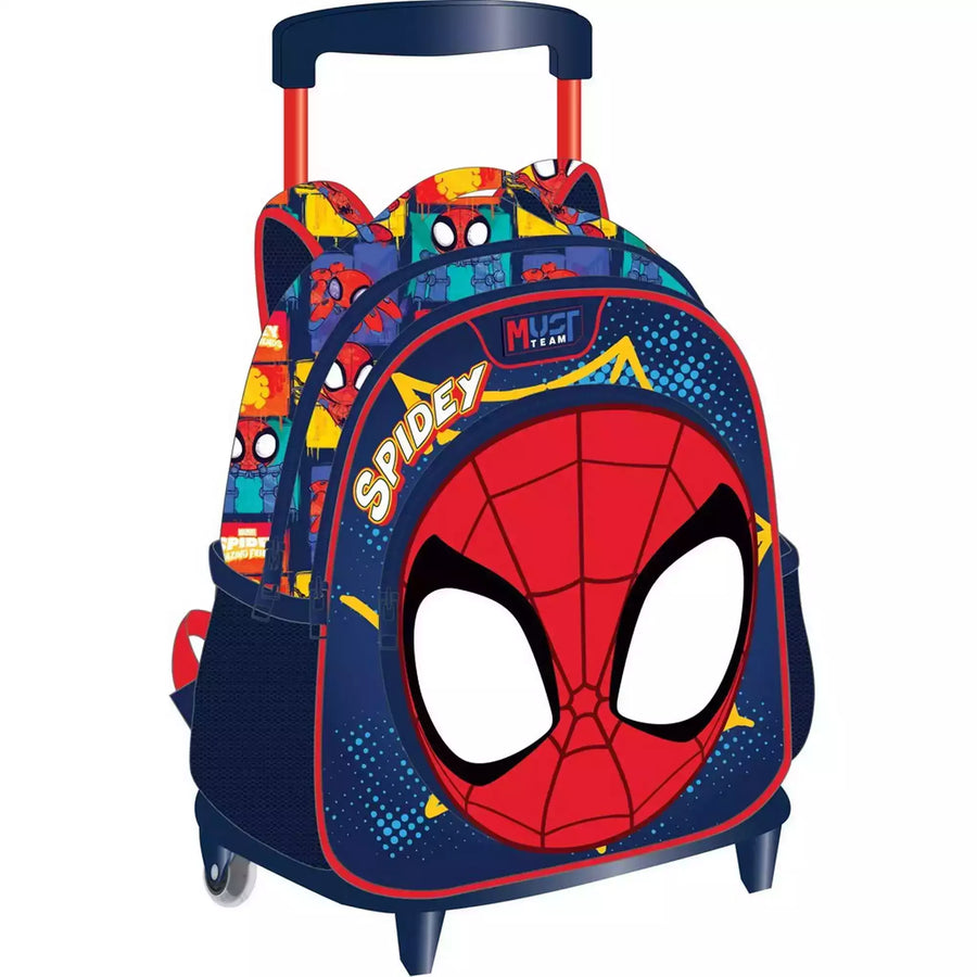 Σχολική Τσάντα Τρόλεϊ Νηπίου 27x10x31εκ 2 Θήκες Spidey & His Amazing Friends Comic Must (508566) - Fun Planet