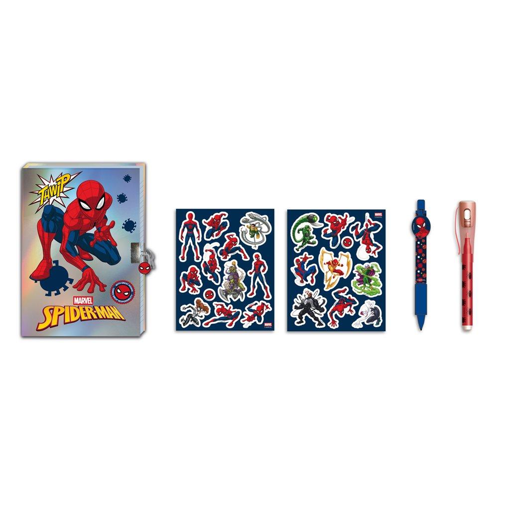 Spider-Man Ημερολόγιο με Κλειδαριά Μαγικό Στυλό και Αυτοκόλλητα (508625)