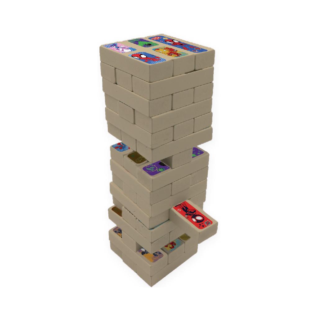 Πύργος Spidey And His Amazing Friends 3σε1 Ντόμινο Μνήμης Ισορροπίας με 48 Τουβλάκια (508691)