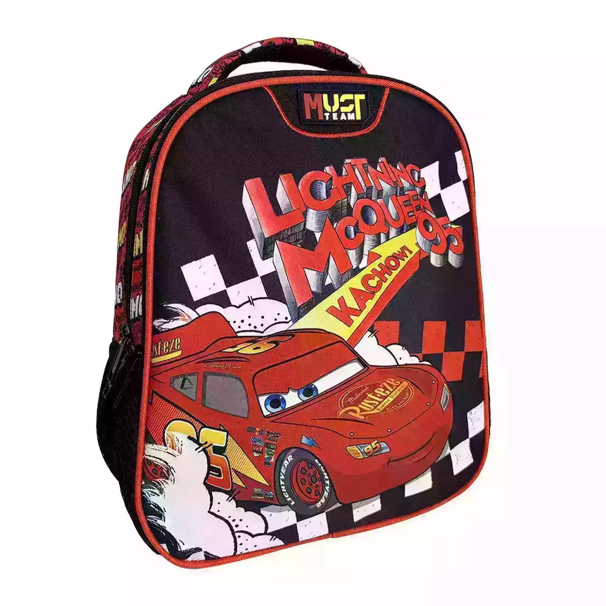 Σχολική Τσάντα Πλάτης Νηπίου 27x10x31εκ 2 Θήκες Disney Cars Lightning McQueen Kachow Must (564850) - Fun Planet