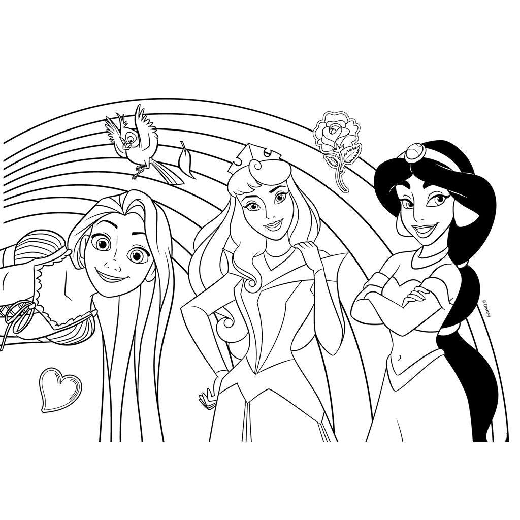 Μπλοκ Ζωγραφικής Disney Princess 40 φύλλα 2 φύλλα Στένσιλ Αυτοκόλλητα 23x33κ (564990) - Fun Planet