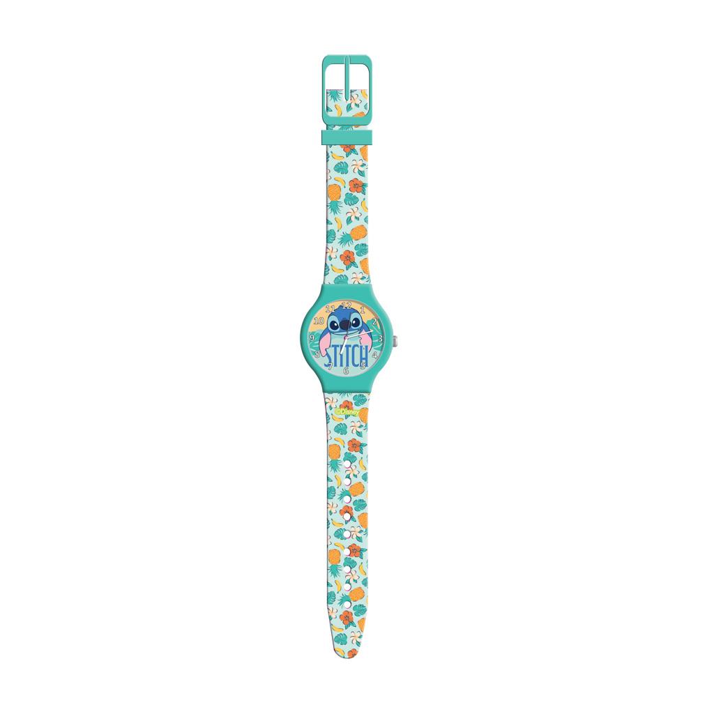 Ρολόι Χειρός Disney Stitch Αναλογικό Σιλικόνης με Μεταλλικό Κουτί (566005)