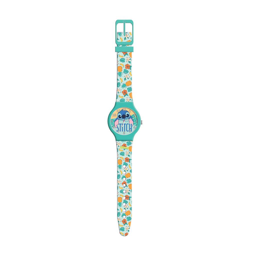 Ρολόι Χειρός Disney Stitch Αναλογικό Σιλικόνης με Μεταλλικό Κουτί (566005)