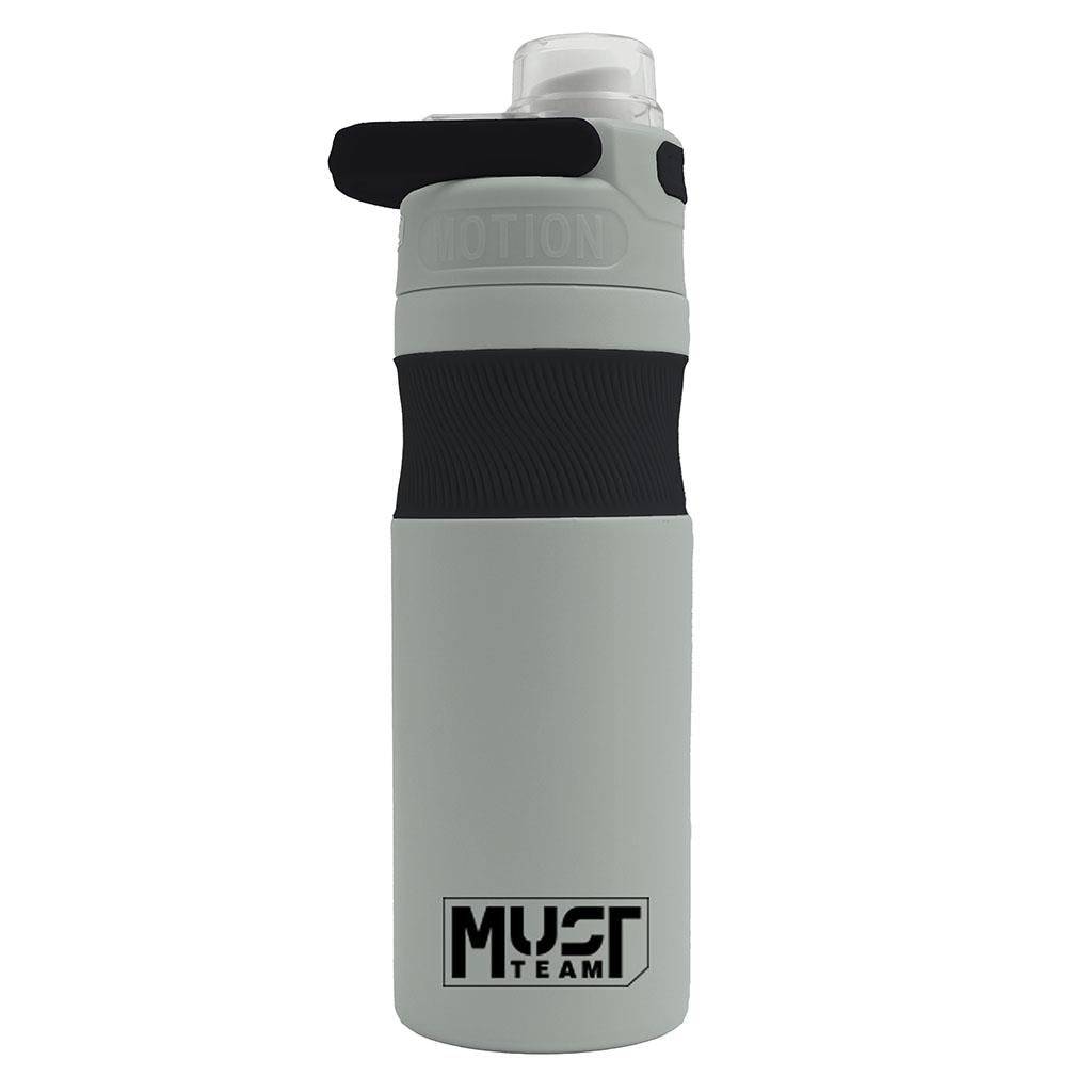 Θερμός 500ml Ανοξείδωτο Γκρι Ανοιχτό Μαύρο Must Team (587495) - Fun Planet