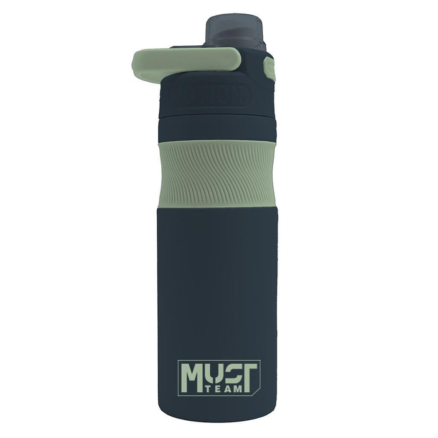 Θερμός 500ml Ανοξείδωτο Σκούρο Μαύρο Λαδί Must Team (587497)