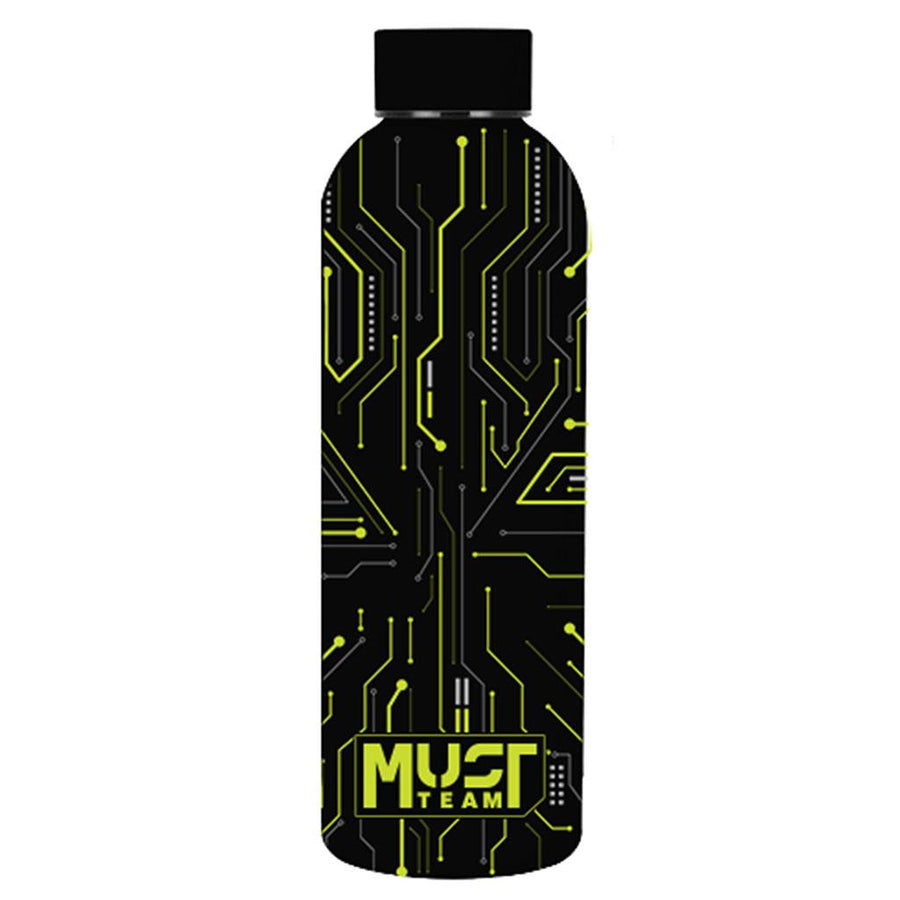 Παγούρι Θερμός 500ml Ανοξείδωτο 7,4x22,2cm Μαύρο Tech Πράσινο Must Team (587502)