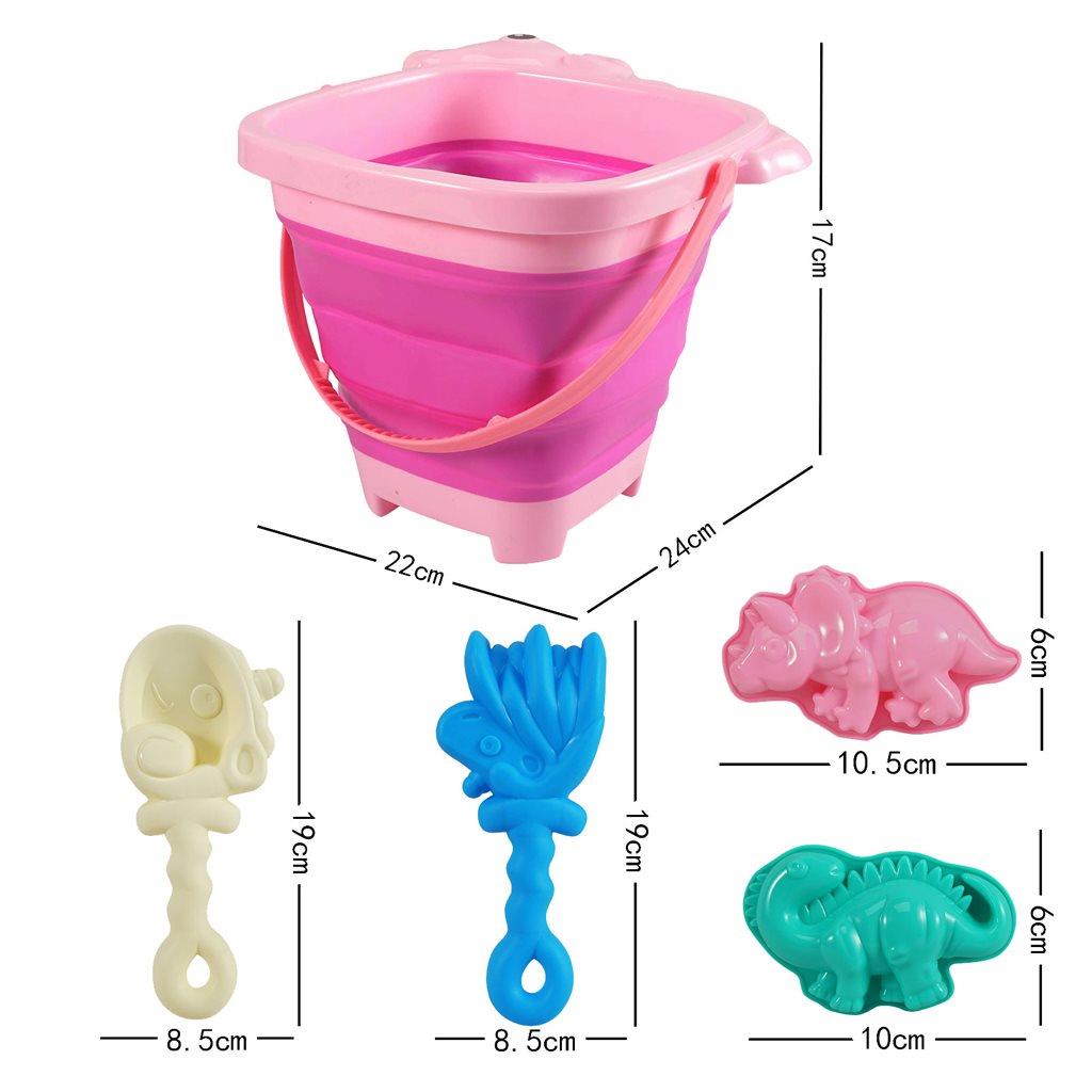 Κουβαδάκι Παραλίας Πτυσσόμενο Unicorn Σετ 4 τεμάχια 48X6X44εκ Luna Toys (622996) - Fun Planet