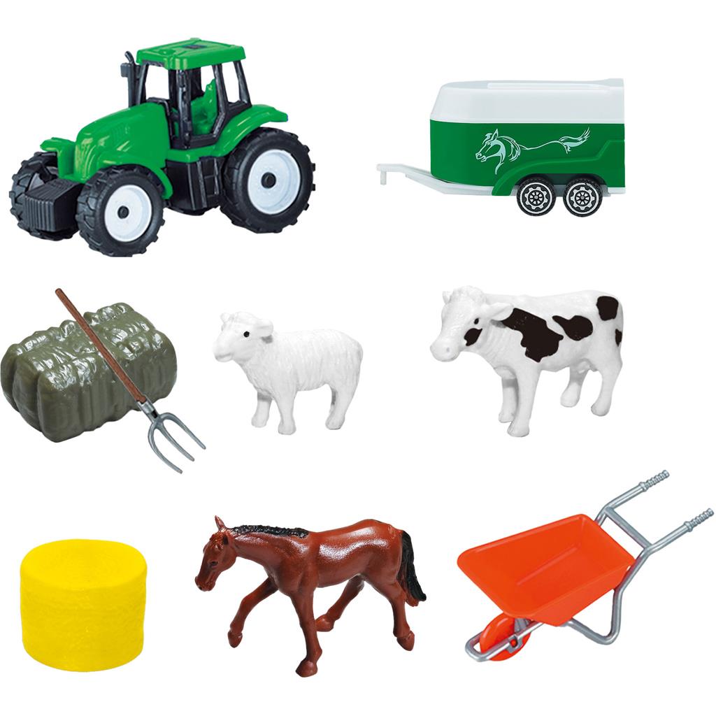 Τρακτέρ Φάρμα Σετ 9 τεμάχια 26x4,5x22,5cm Luna Toys (623154)