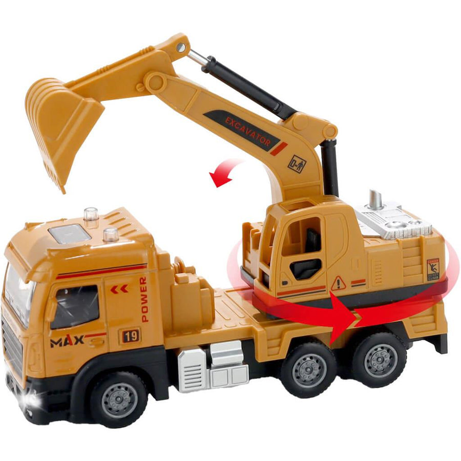 Friction Excavator Truck 25cm with Lights and Sounds (RJ002C)