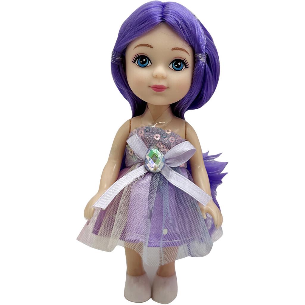 Τσάντα Πλάτης με Κούκλα Μωβ Luna Toys 20x9x27,5εκ (623229)