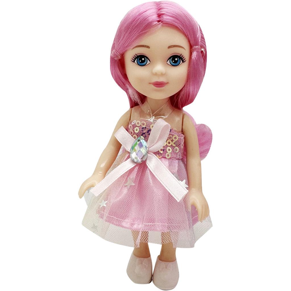 Τσάντα Πλάτης με Κούκλα Ροζ Luna Toys 20x9x27,5εκ (623230)