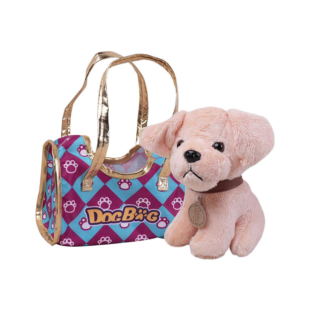 Λούτρινο Σκυλάκι 20εκ σε Τσάντα 25x13,5x20εκ Luna Toys (623258) - Fun Planet