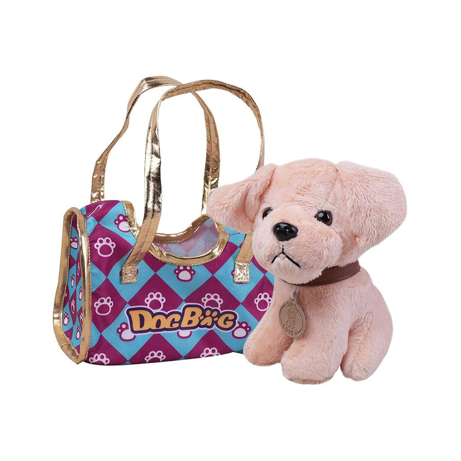 Λούτρινο Σκυλάκι 20εκ σε Τσάντα 25x13,5x20εκ Luna Toys (623258) - Fun Planet