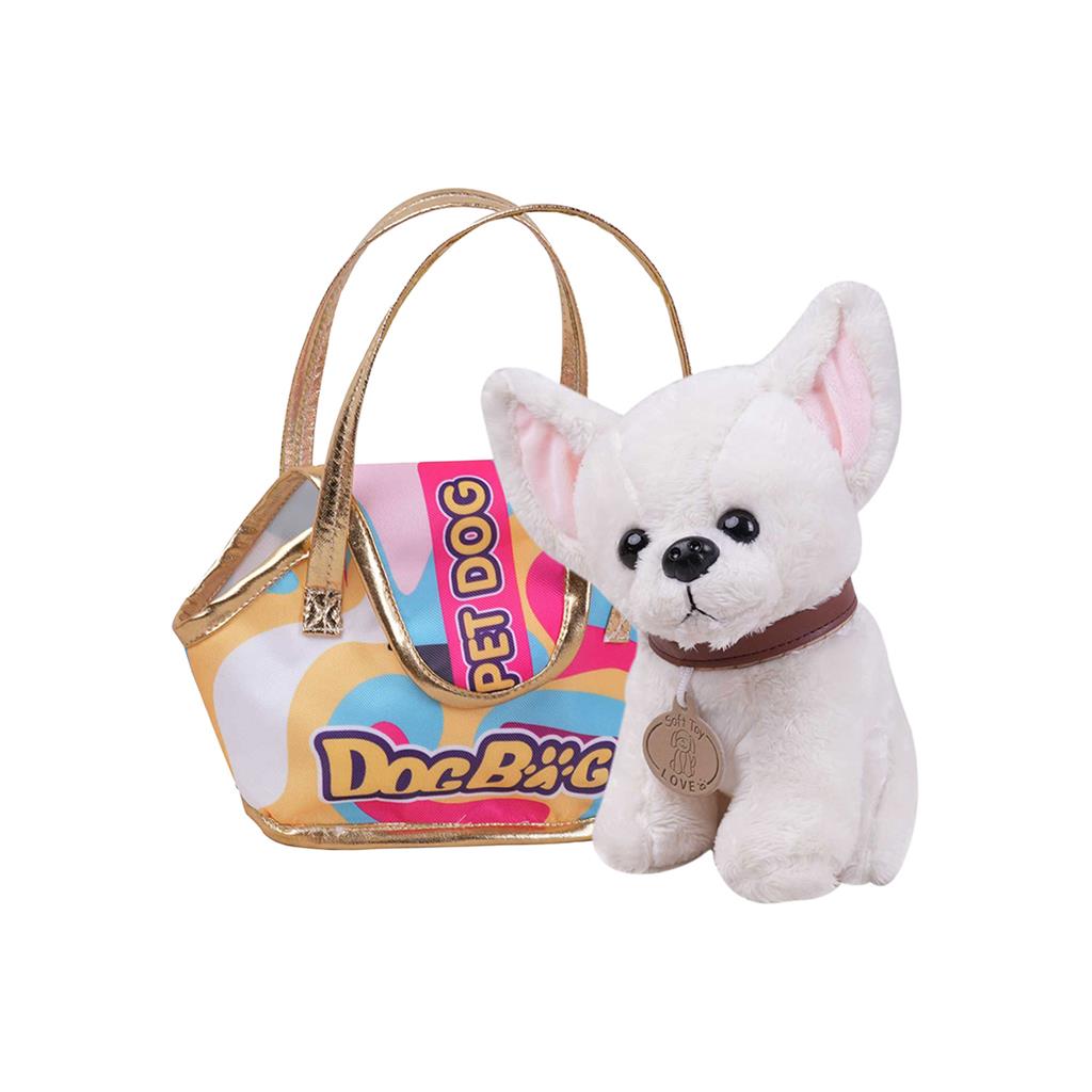 Λούτρινο Σκυλάκι 20εκ σε Τσάντα 25x13,5x20εκ Luna Toys (623259) - Fun Planet