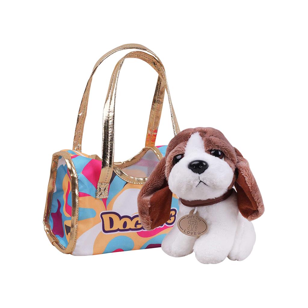 Λούτρινο Σκυλάκι 20εκ σε Τσάντα 25x13,5x20εκ Luna Toys (623260) - Fun Planet