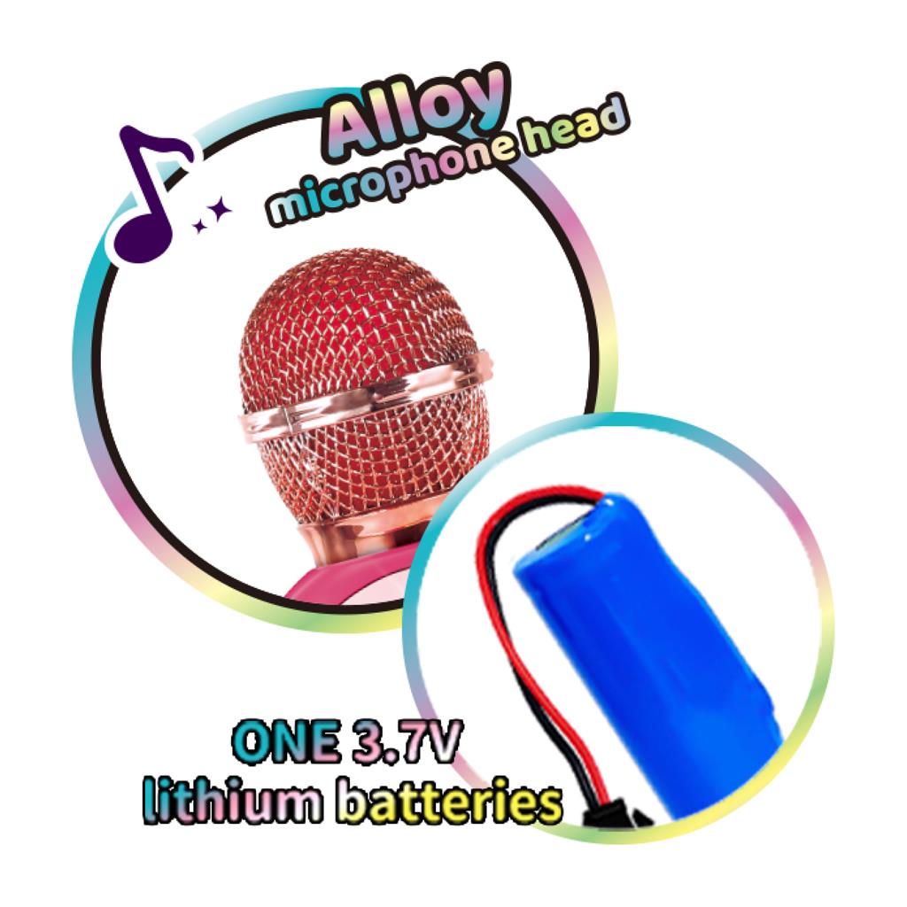 Μικρόφωνο Ροζ με Μουσική bluetooth και usb 10,5x8x25,5εκ Luna Toys (623297)