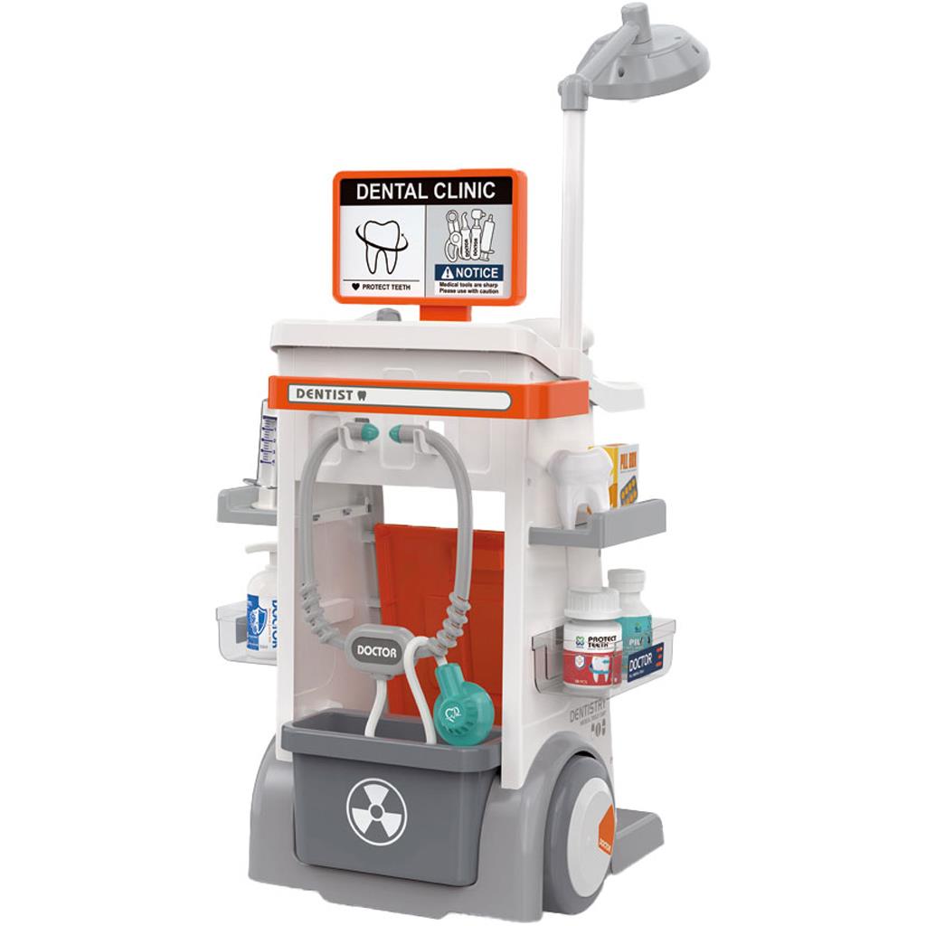 Οδοντιάτρου Τρόλευ Σετ 68,5εκ με Φως και Ήxο 26 τεμάχια 43x15x33εκ Luna Toys (623329) - Fun Planet