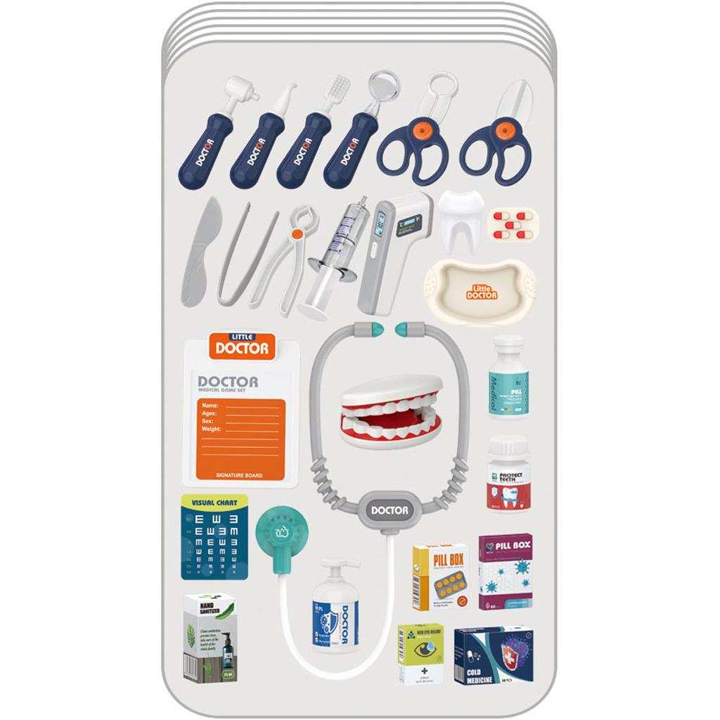 Οδοντιάτρου Τρόλευ Σετ 68,5εκ με Φως και Ήxο 26 τεμάχια 43x15x33εκ Luna Toys (623329) - Fun Planet