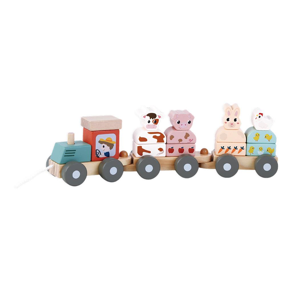 Τρένο Ξύλινο Συρόμενο 35,5x7,5x11εκ Luna Toys (623454)