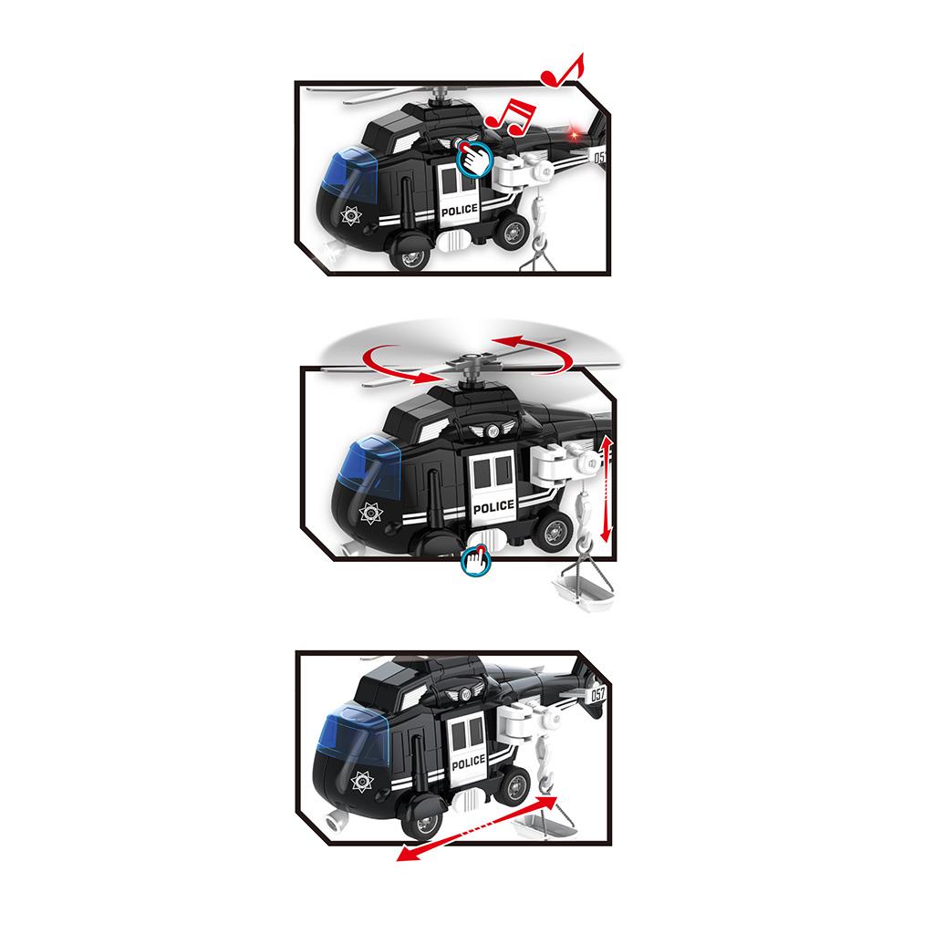 Ελικόπτερο Αστυνομίας 1:16 Friction με Ήχο και Φως Luna Toys (623484)