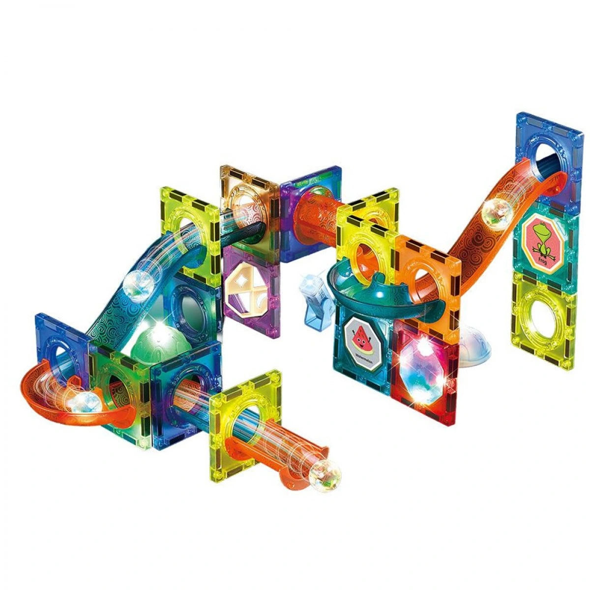 Μαγνητικά Τουβλάκια 49 τεμάχια 27x7,5x22cm με Φως Luna Toys (623488)