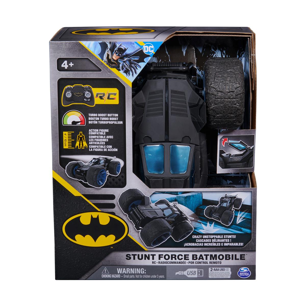 DC: Batman - Τηλεκατευθυνόμενο Stunt Force Batmobile R/C Vehicle (6066871) - Fun Planet