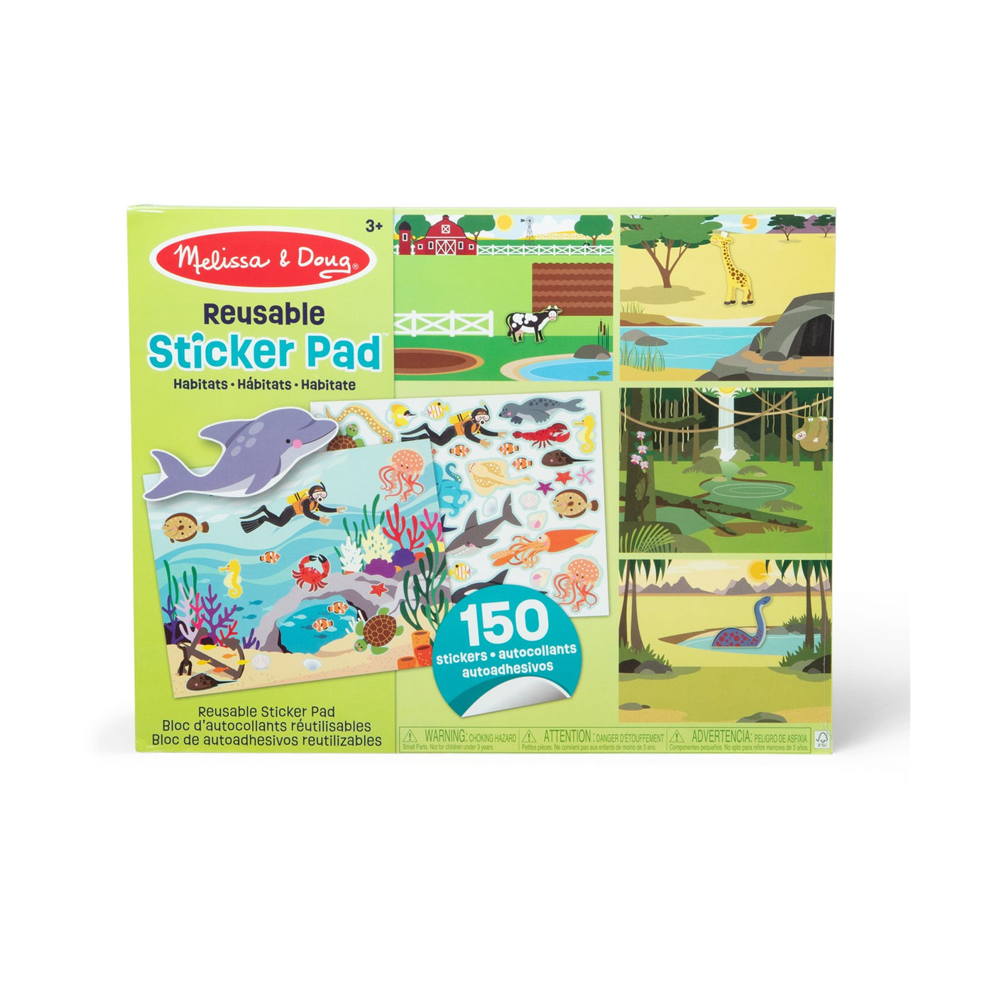 Melissa & Doug Arts and Crafts Habitats Reusable Sticker Pads (20155935) - Fun Planet