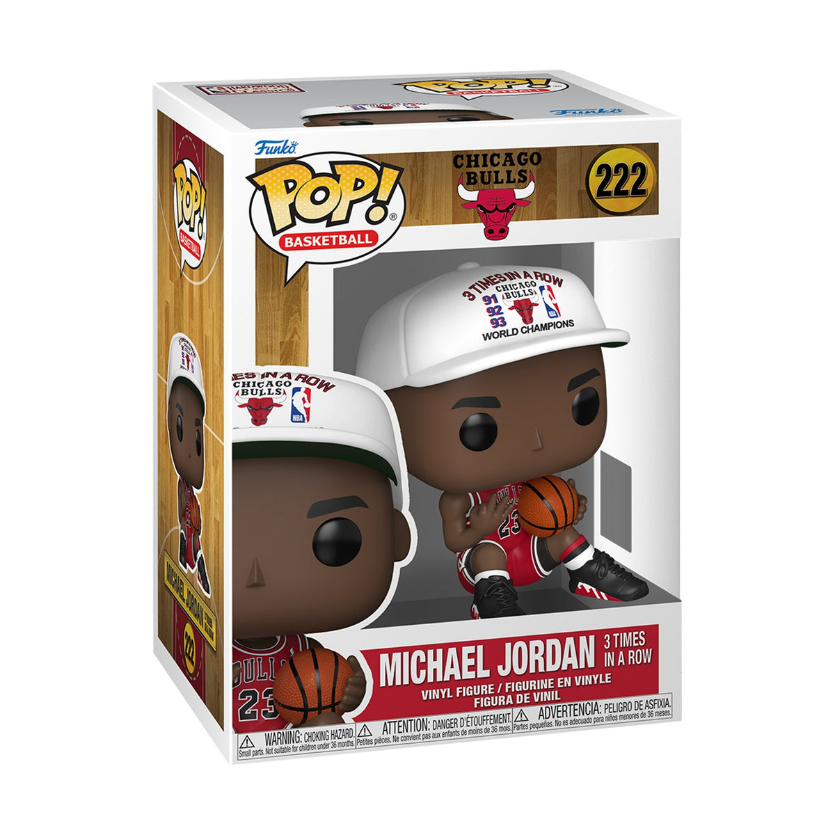 Funko Pop! Basketball: Chicago Bulls - Michael Jordan 3 Times in A Row #222 Vinyl Figure (90538) - Fun Planet